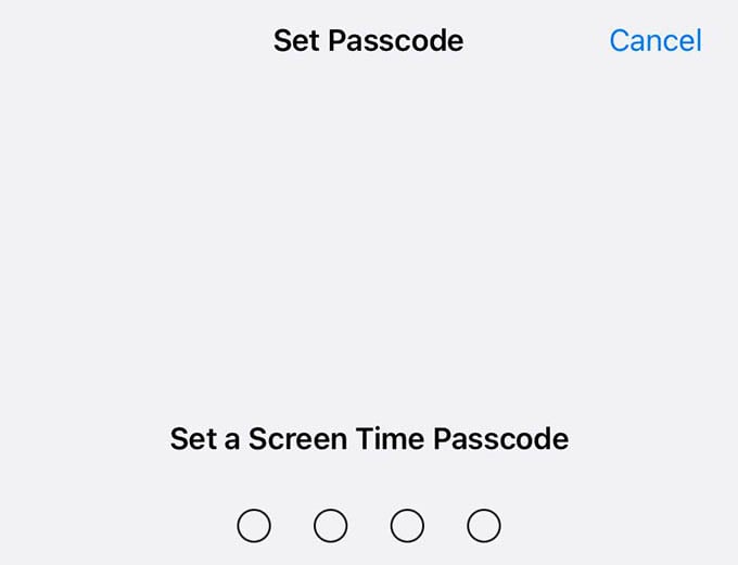 Set a Screen Time Passcode on iPhone