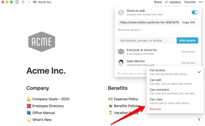 How to Share Notion Page and Manage Permissions - 45