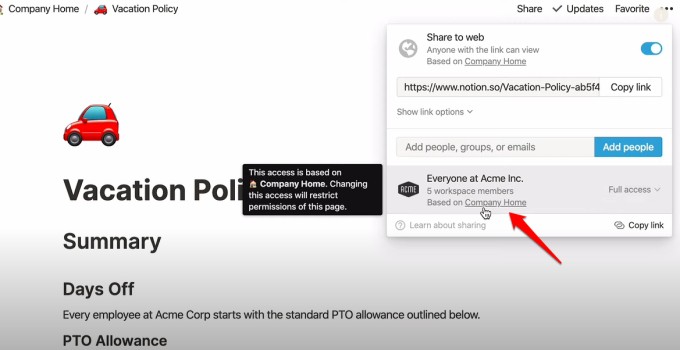 How to Share Notion Page and Manage Permissions - 58