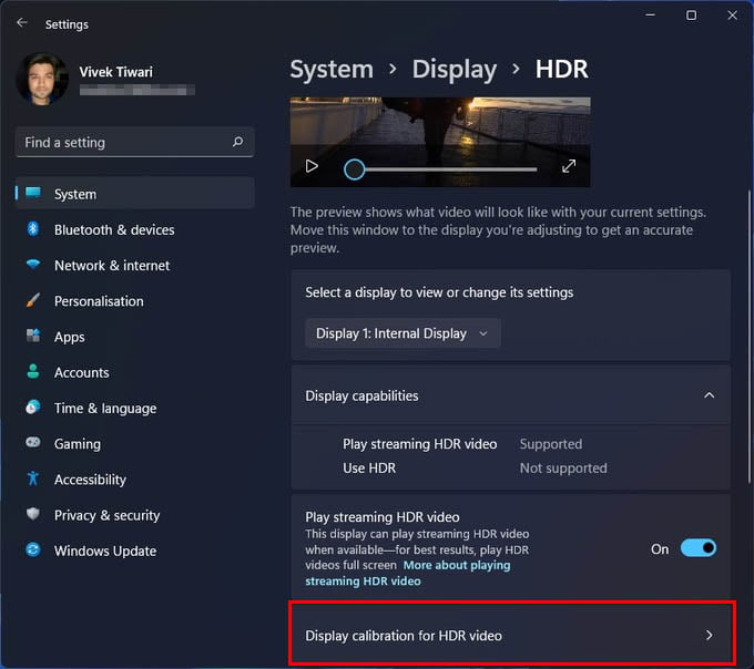 Enable Auto HDR on Windows 11