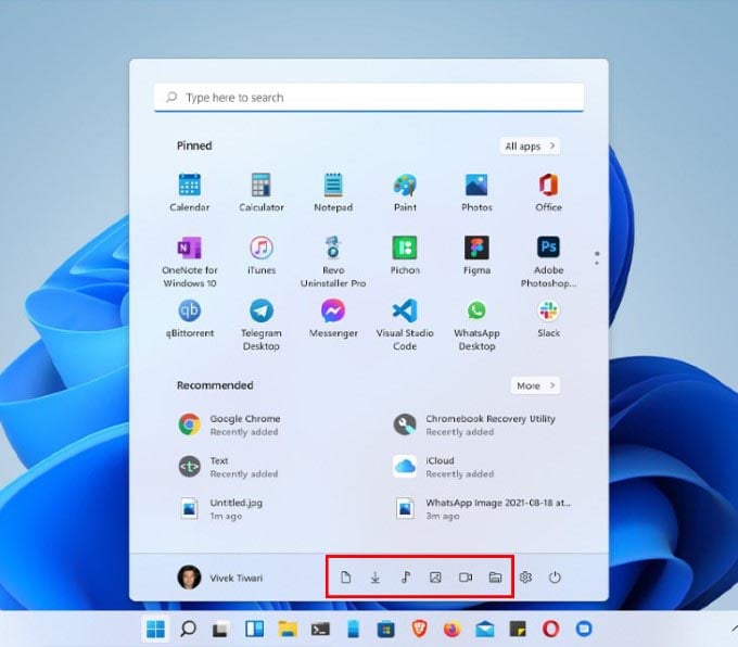 Windows 11 Start Menu