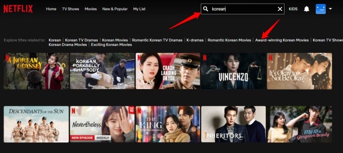 find content in netflix in different languages