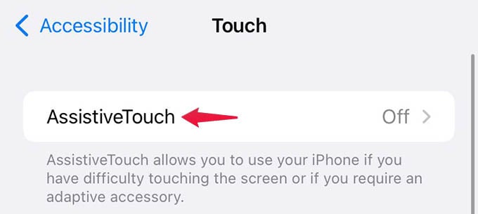 iPhone AssistiveTouch Settings