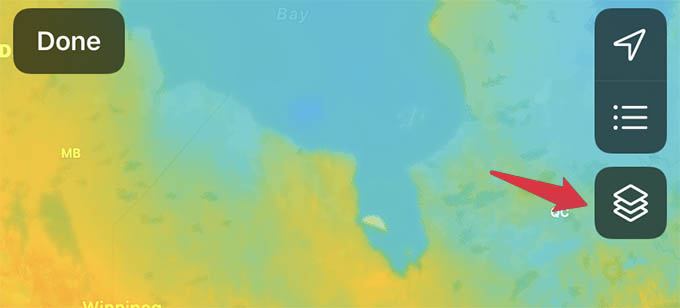 iPhone Weather Radar Map Layers