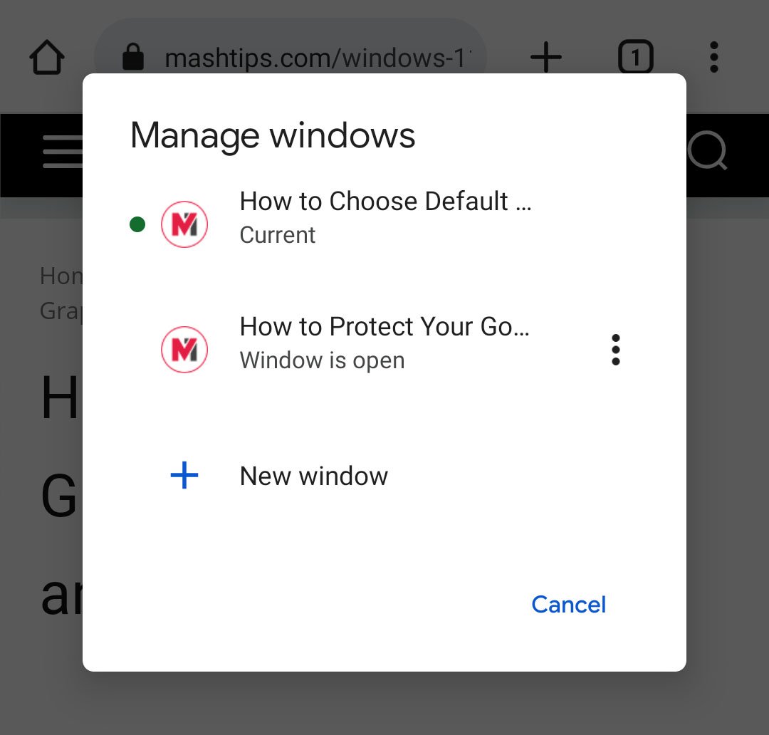 Manage Chrome Windows on Android 12