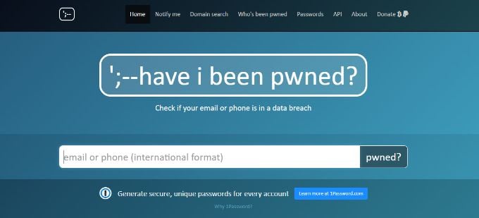 Have I Been Pwned