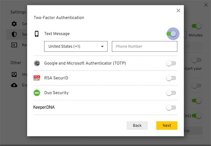 Keeper Password Manager Two Factor Authentication
