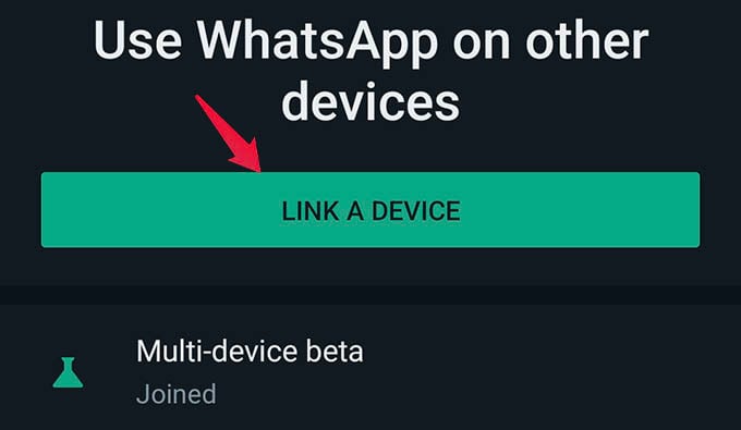 Link a Device in WhatsApp Android