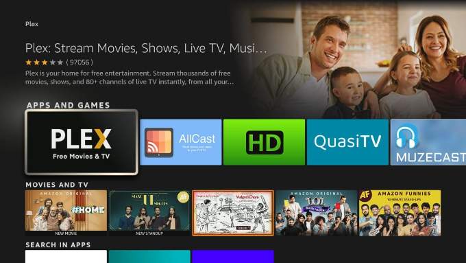 Open Plex App in Fire TV