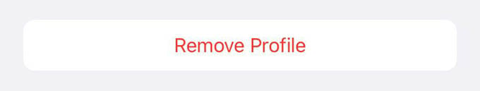 Remove Configuration Profile on iPhone