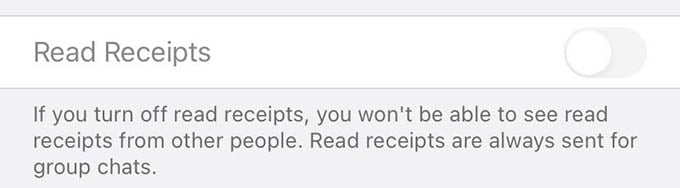 Turn Off Read Receipts in WhatsApp