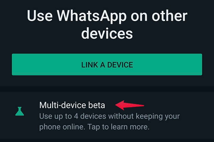 WhatsApp Multi Device Beta