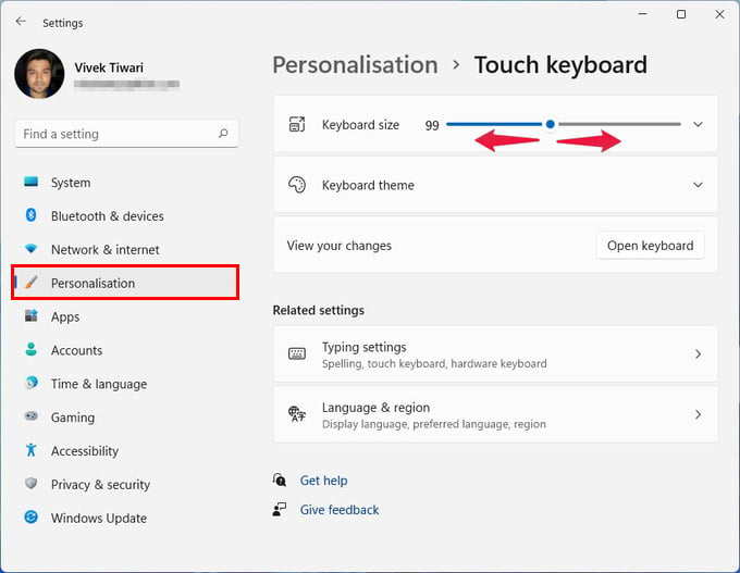 How to Customize Touch Keyboard on Windows 11 - 12