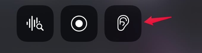 control center ambient sound icon