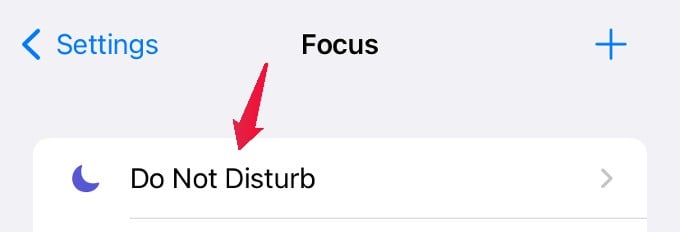 do not disturb settings