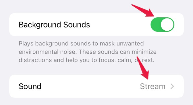 enable background sounds