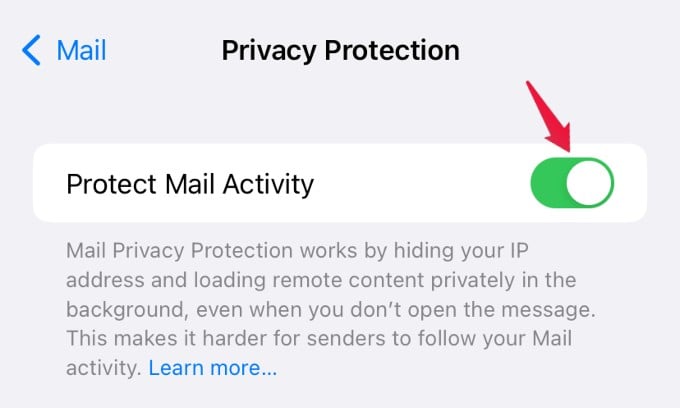 enable mail privacy protection