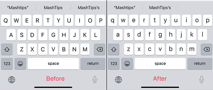 iPhone Keyboard Showing and Not Showing Lowercase Keys