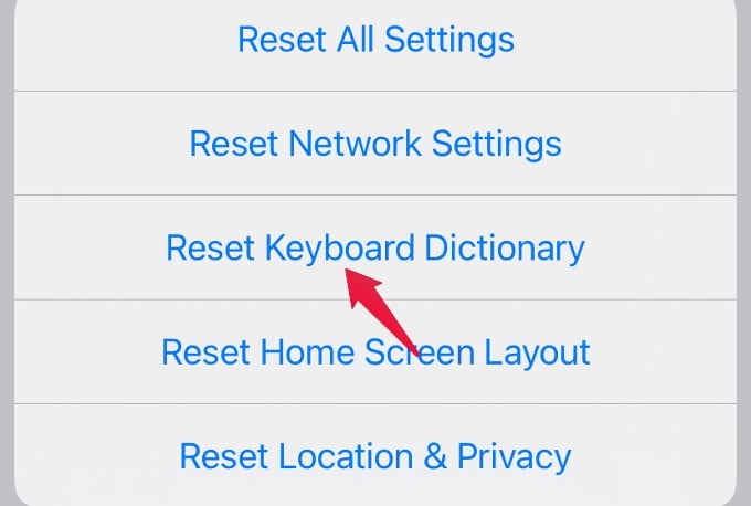 How to Reset iPhone Predictive Text and Keyboard Dictionary - 44