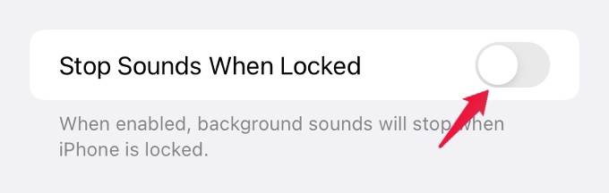stop background sound when locked