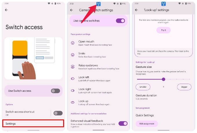 customize android 12 face gestures