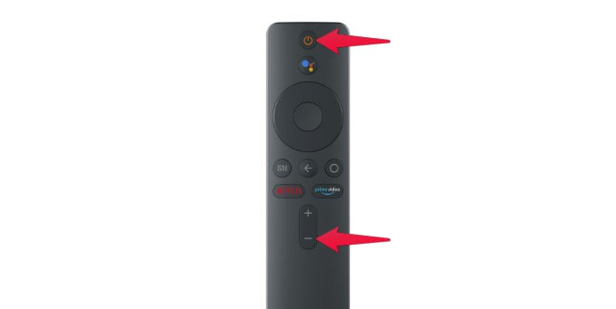 Android TV screenshot using remote