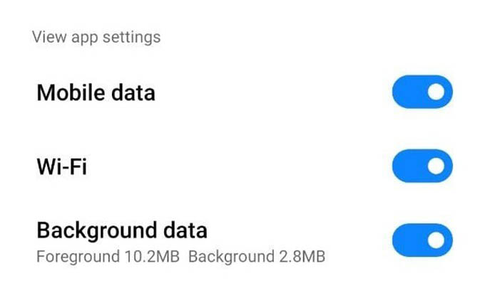 Enable or Disable Mobile Data WiFi and Background Data for Apps on Android