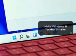 Make Windows 11 Taskbar Smaller