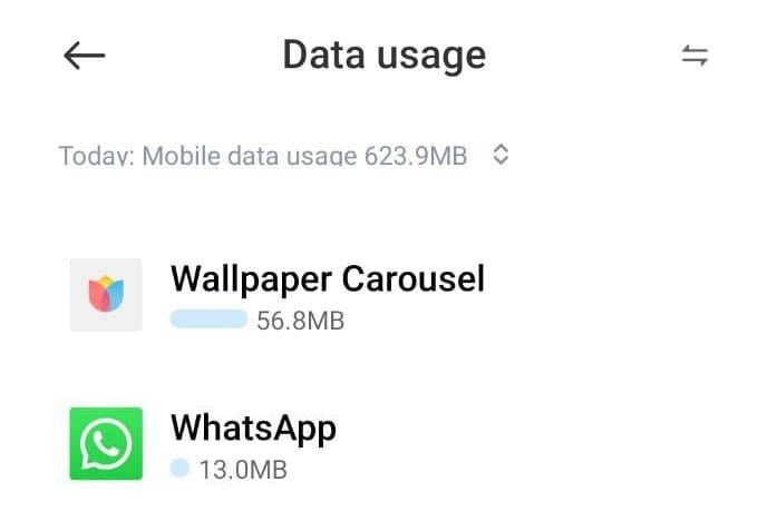 See Data Usage for Each App on Android
