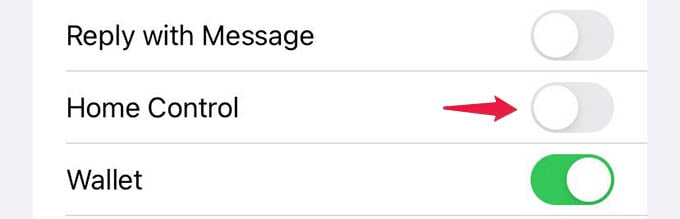 Turn Off Home Control from iPhone Lock Screen