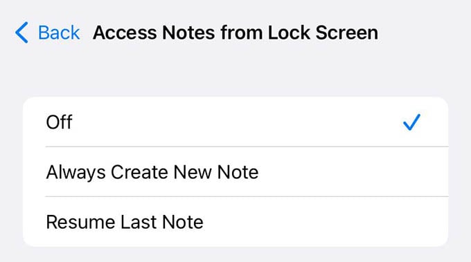 Turn Off Notes Access on iPhone Lock Screen