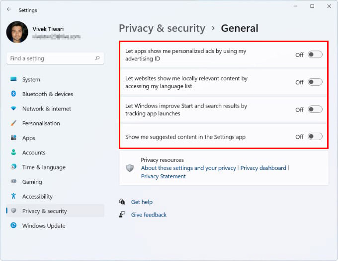 Change These Windows 11 Privacy Settings Right Now and Block Ads on Windows 11 - 18