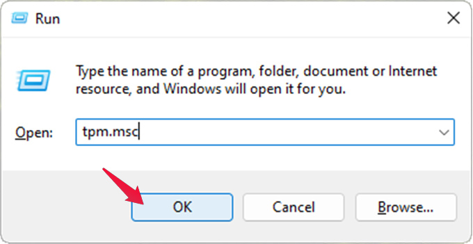 open Trusted Platform Module Management console for Windows