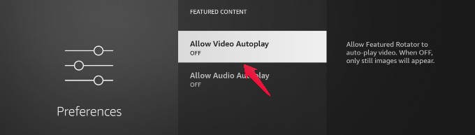 fire tv turn off autoplay