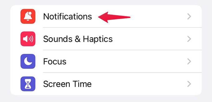 iPhone Notification Settings