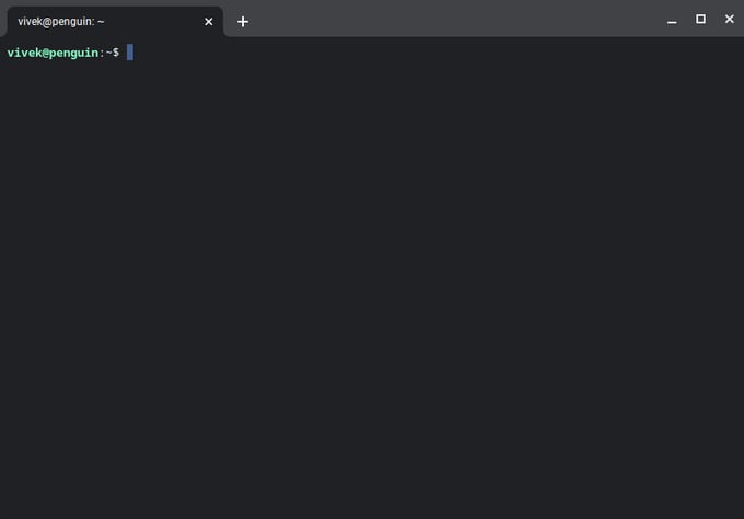 Linux terminal on Chrome OS