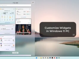 Customize Widgets in Windows 11 PC