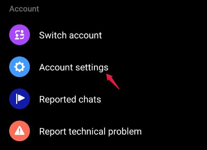 Facebook Account Settings in Android