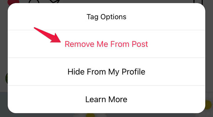 Remove Tag from Instagram Posts