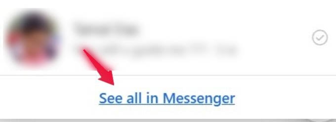 See All in Messenger Option on Facebook