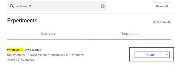 Windows 11 Style Menus on Chrome