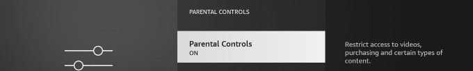 fire tv parental control ON