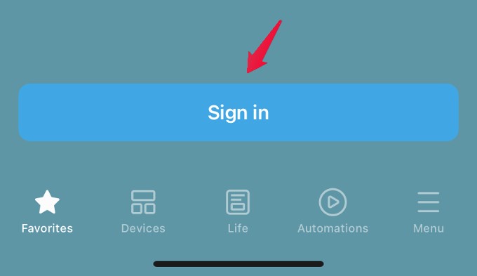 sign in smarthings app iphone