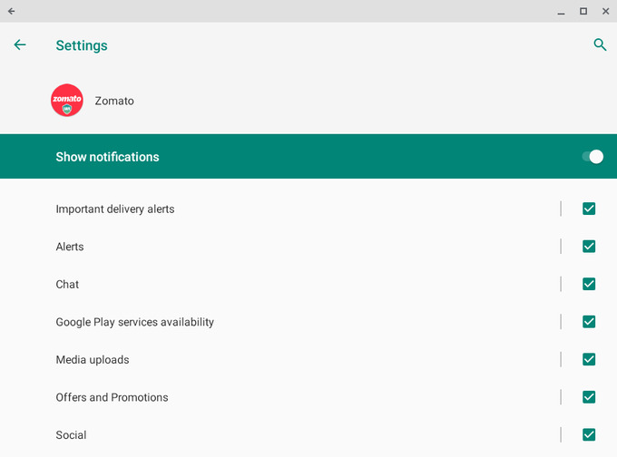 turn off notifications on chromebook for Android apps