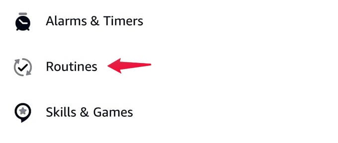 Amazon Alexa Routines