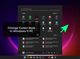 Change Cursor Style in Windows 11 PC