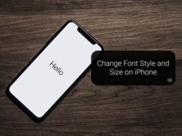 Change Font Style Size on iPhone