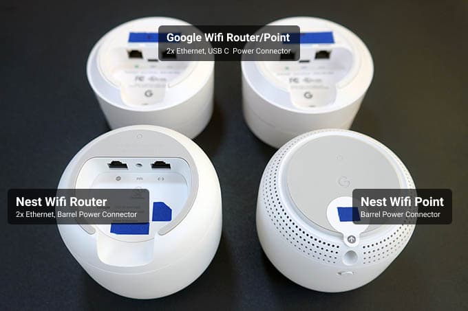 Google Wifi and Nest Wifi Ports and Connectors