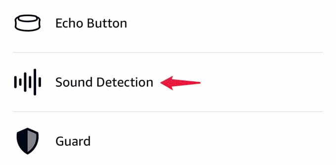 Sound Detection Automation Trigger in Alexa