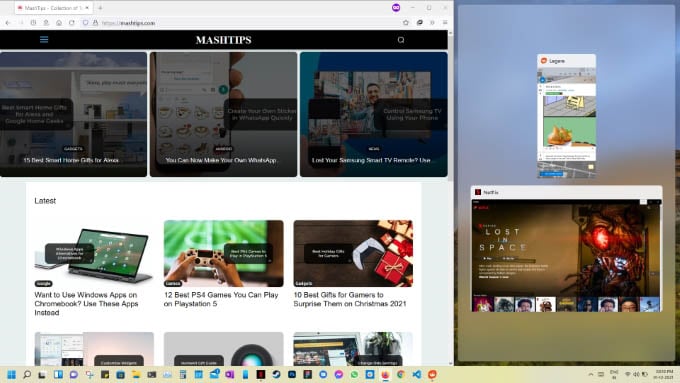 Windows 11 Multitasking layouts